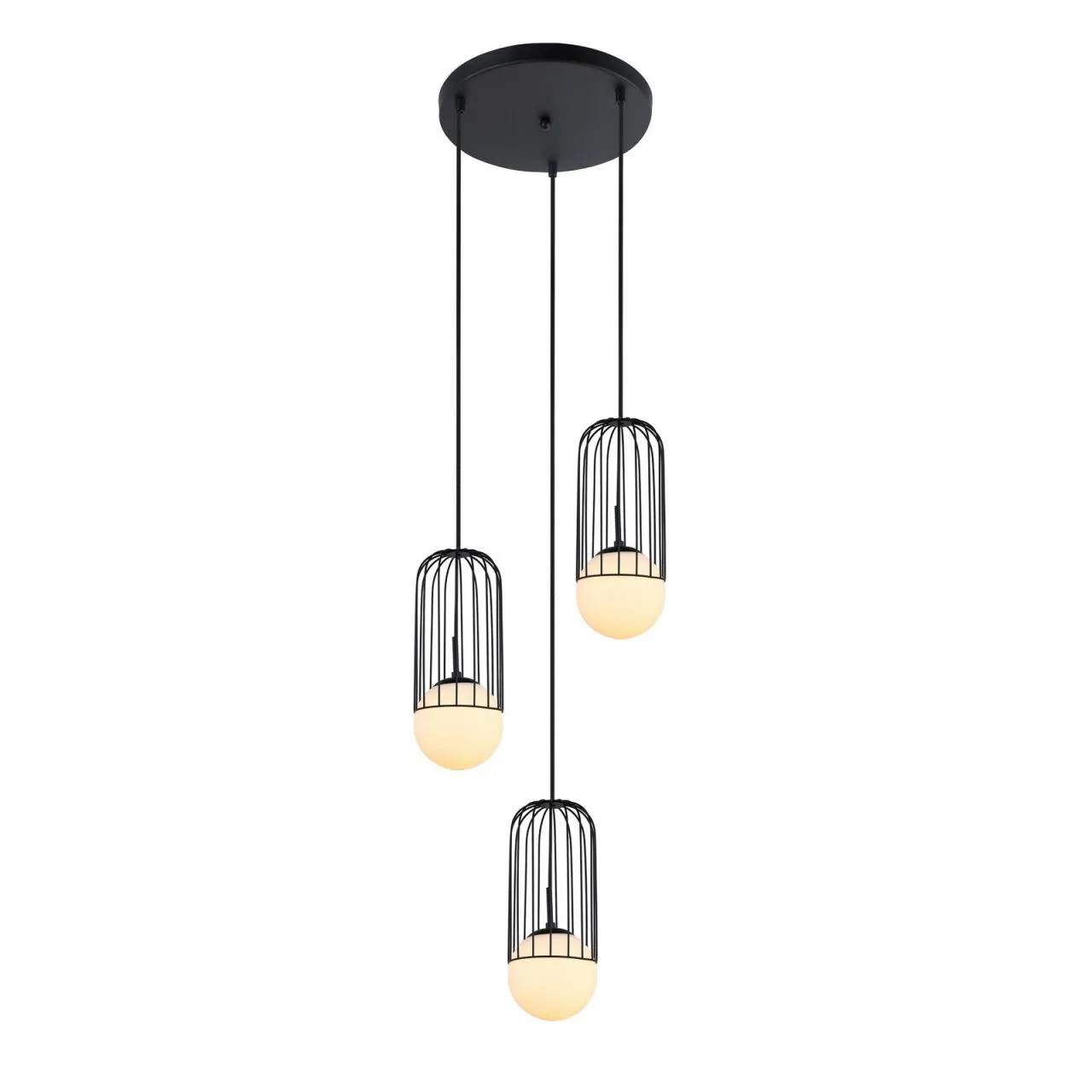 Matty, nowoczesna lampa wisząca, czarna, E27, MDM-3939/3 BK